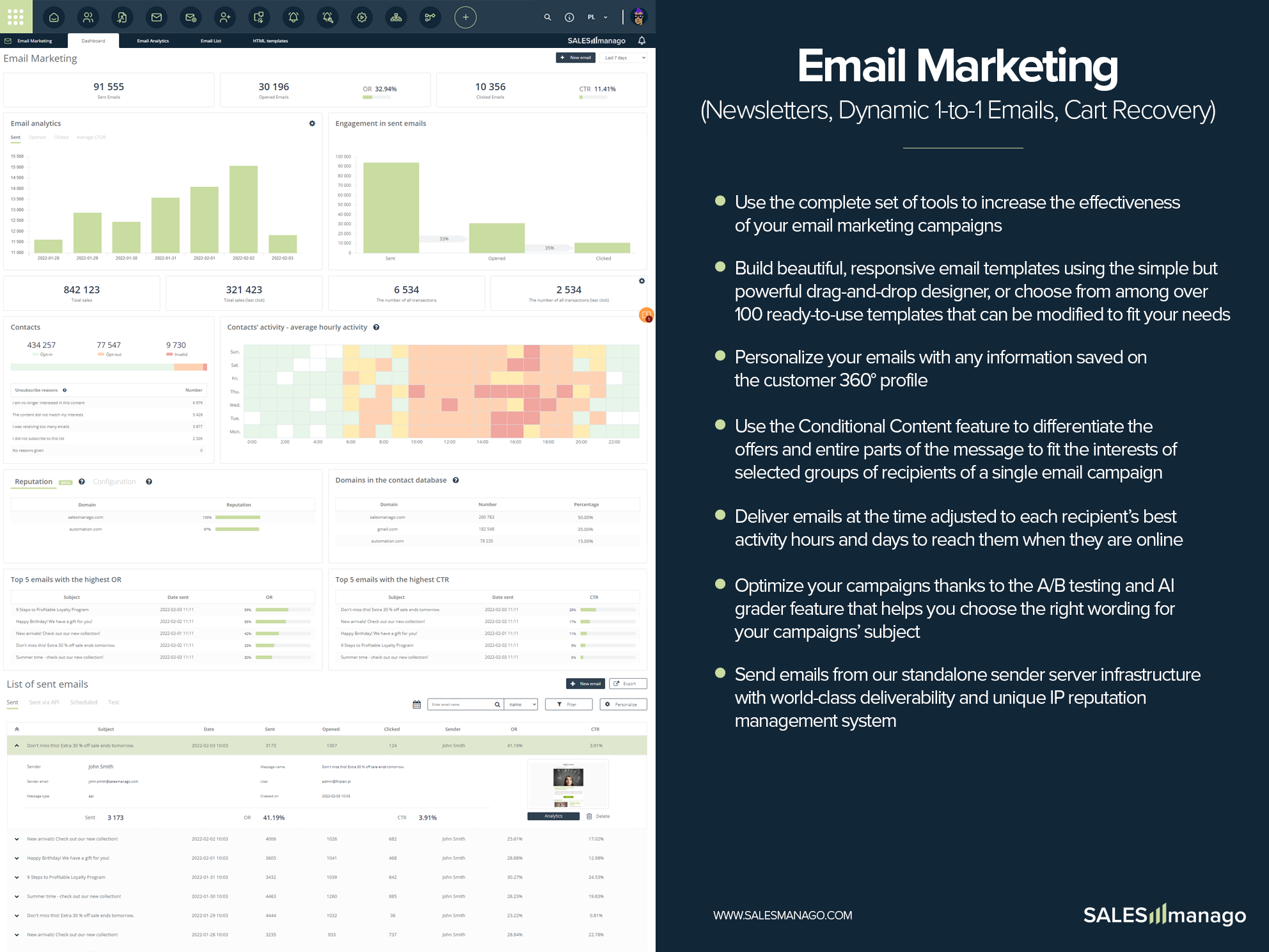 screenshot of SALESmanago Marketing Automation